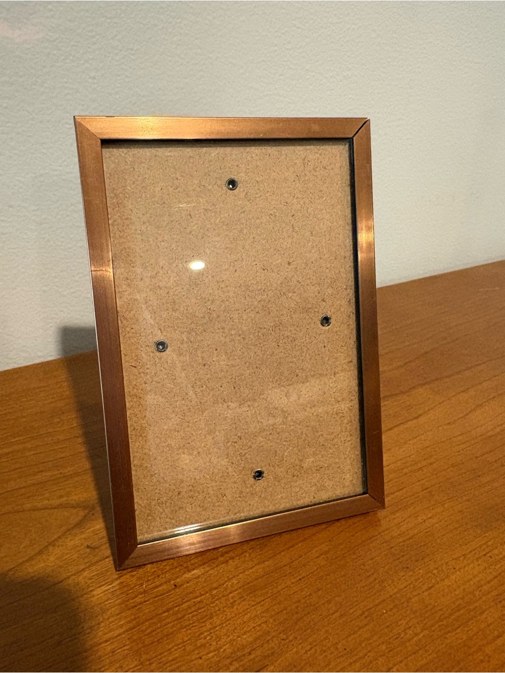 Sleek Minimalist Copper Toned Gold Metal 4x6 Photo Frame